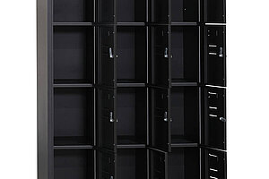 Fächerschrank / BURG / 12 Fächer / schwarz
