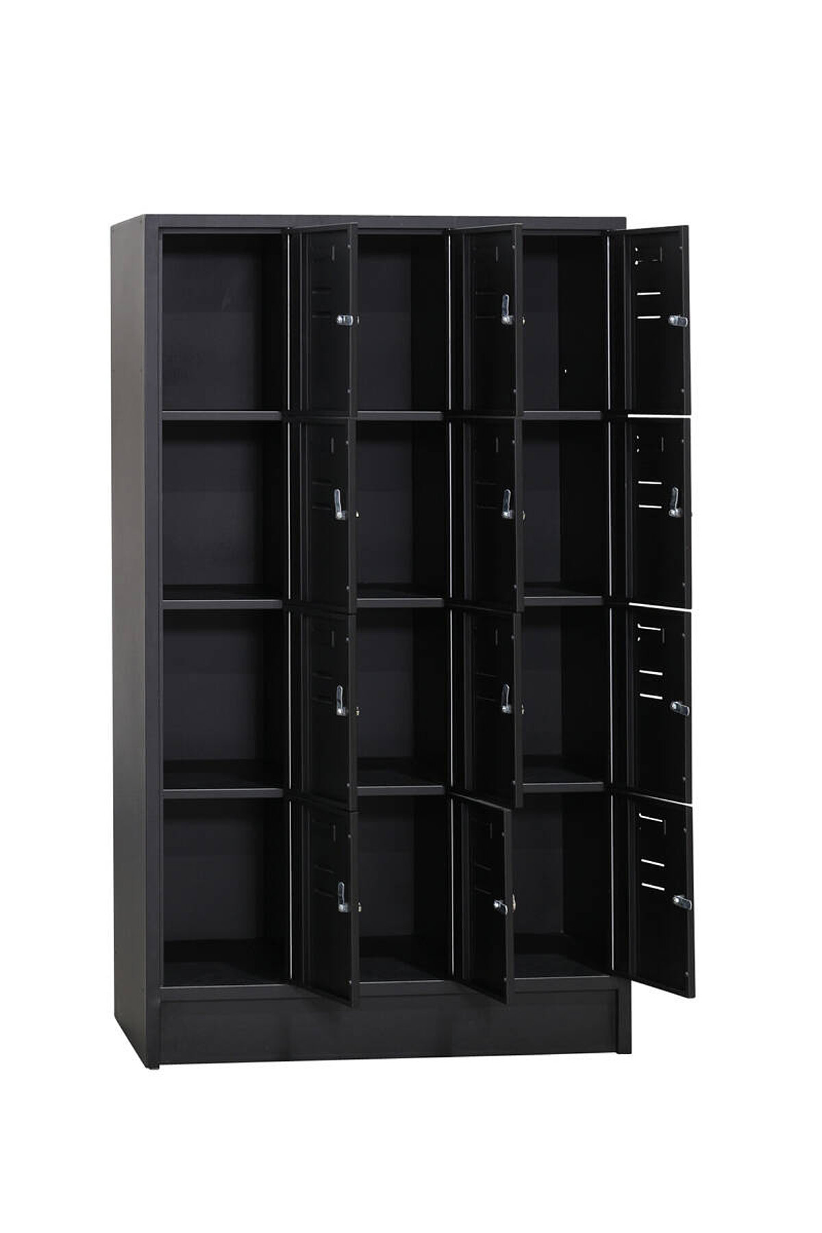 Fächerschrank / BURG / 12 Fächer / schwarz