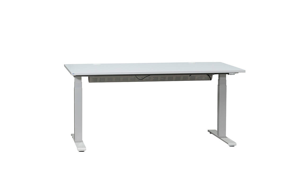 Steh-Sitz-Schreibtisch / Kinnarps 'Polaris Serie P' / weiß / 160 x 80 cm