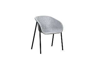 Besucherstuhl / Sessel / DeVorm 'LJ 1' / Sitzschale Filz hellgrau