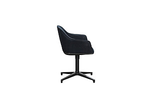Konferenzstuhl / vitra 'Softshell Chair' / schwarz / NP 879 EUR