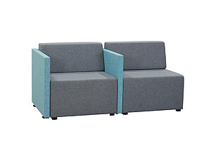 6-tlg. Lounge Set / König & Neurath 'NET.WORK.PLACE' / grau/petrol