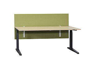 Paneel / König & Neurath 'FLYBY' / 180 cm / Stoff hellgrün / inkl. Klemmhalter weiß