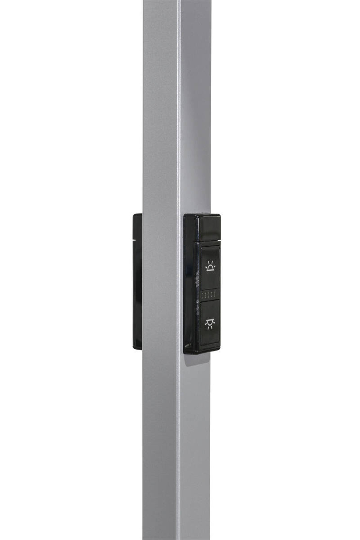 LED-Stehleuchte / Waldmann 'LAVIGO TWIN-T' / silber / PULSE TALK