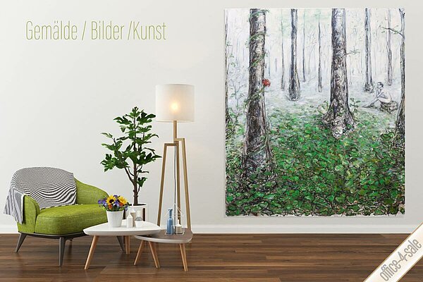 Bild / 'Im Wald' von Tania Jacobi / 230,5 x 199,5 Ölgemälde