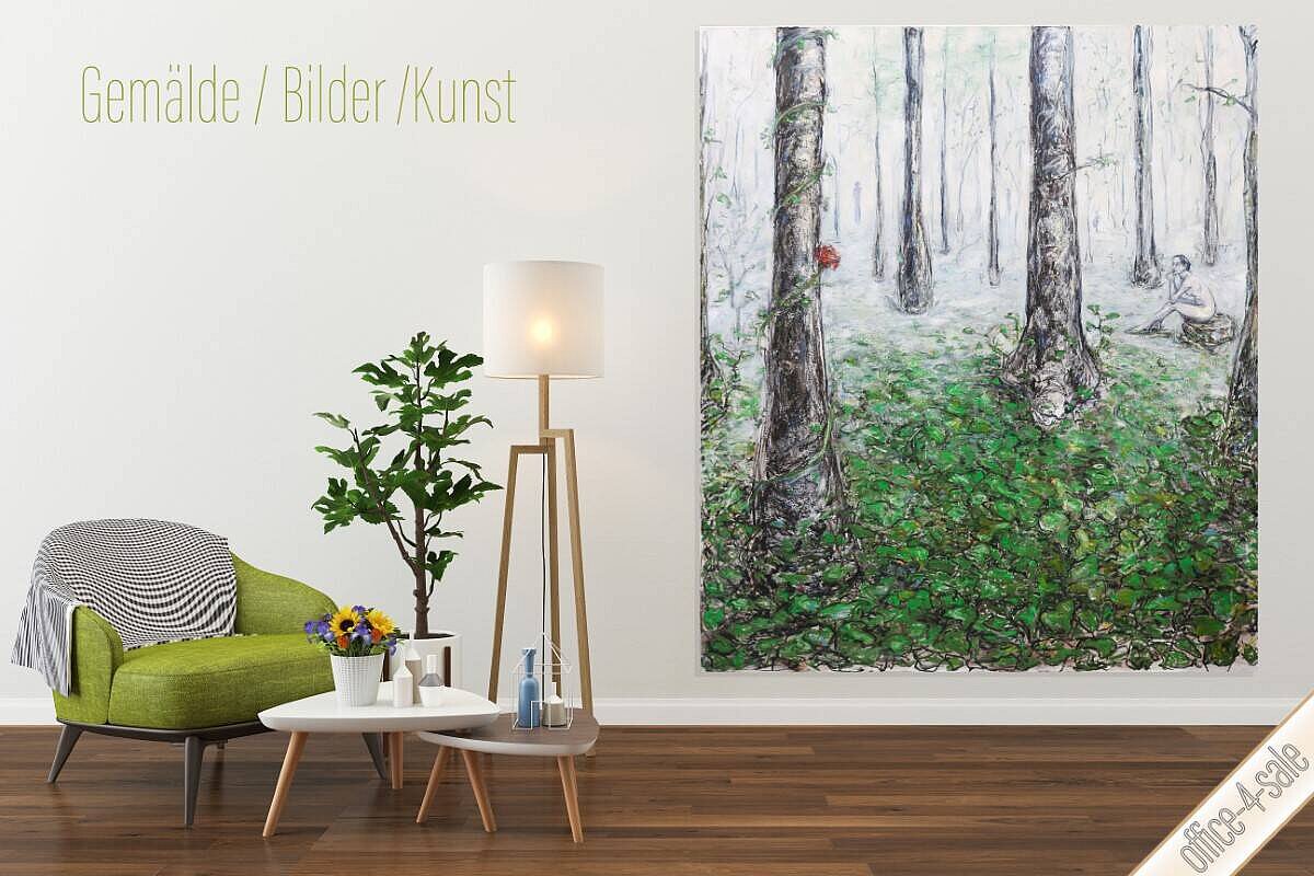 Bild / 'Im Wald' von Tania Jacobi / 230,5 x 199,5 Ölgemälde