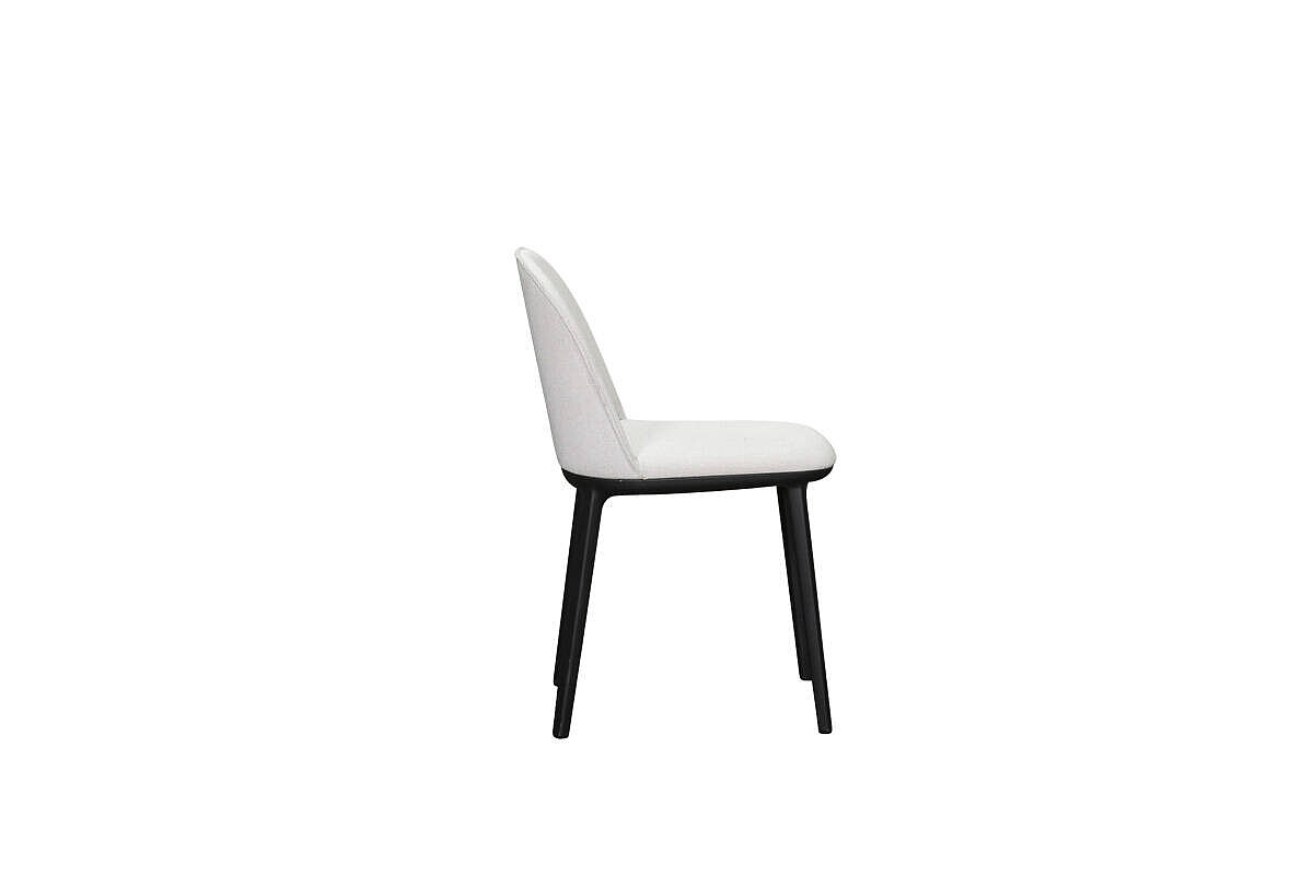 Besucherstuhl / vitra 'Softshell Side Chair' / hellgrau