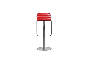 Barhocker / La Palma 'LEM S80' / Leder rot