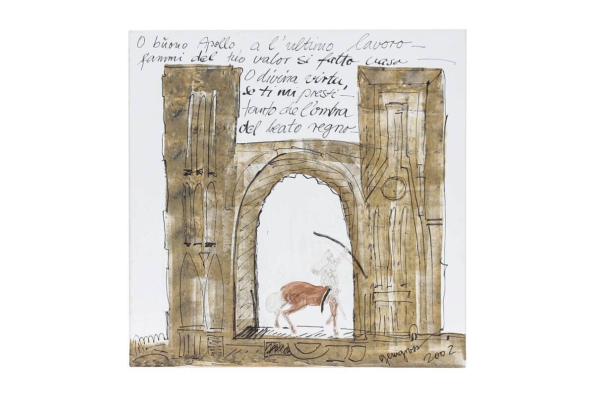 Gemälde 'Zentaur', 100 x 100 cm