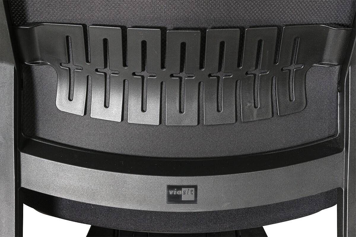 Bürodrehstuhl / viasit 'Impulse' / Netzrücken / schwarz