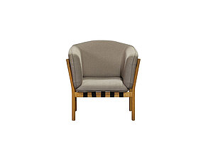 Loungesessel / TON 'DOWEL' / eiche/braun