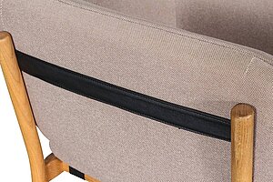 Loungesessel / TON 'DOWEL' / eiche/braun