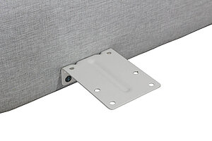 Trennwand / Paneel / Stoff grau / 140 cm