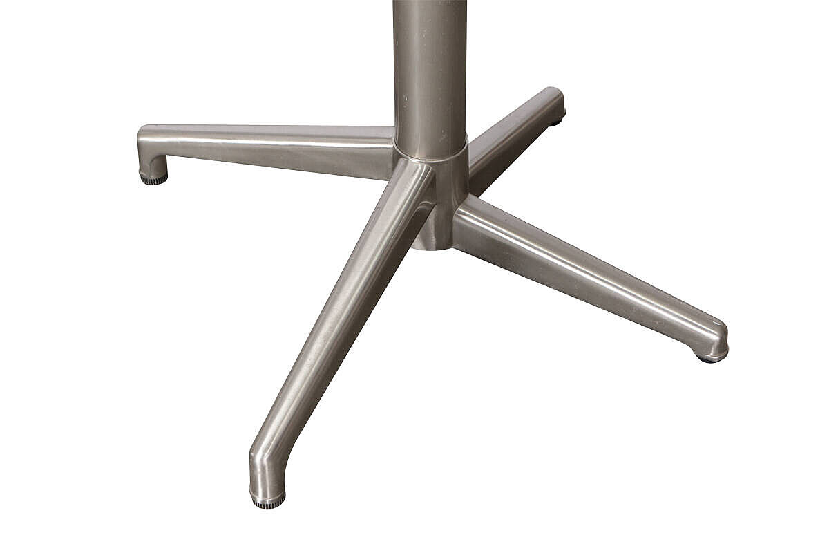 Stehtisch / Hochtisch / Bistrotisch / 80 cm Durchmesser / weiß / seitlich klappbare Tischplatte