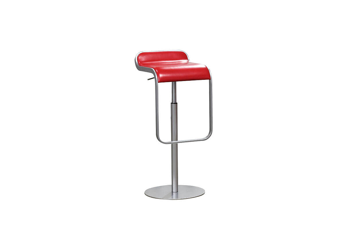 Barhocker / La Palma 'LEM S80' / Leder rot