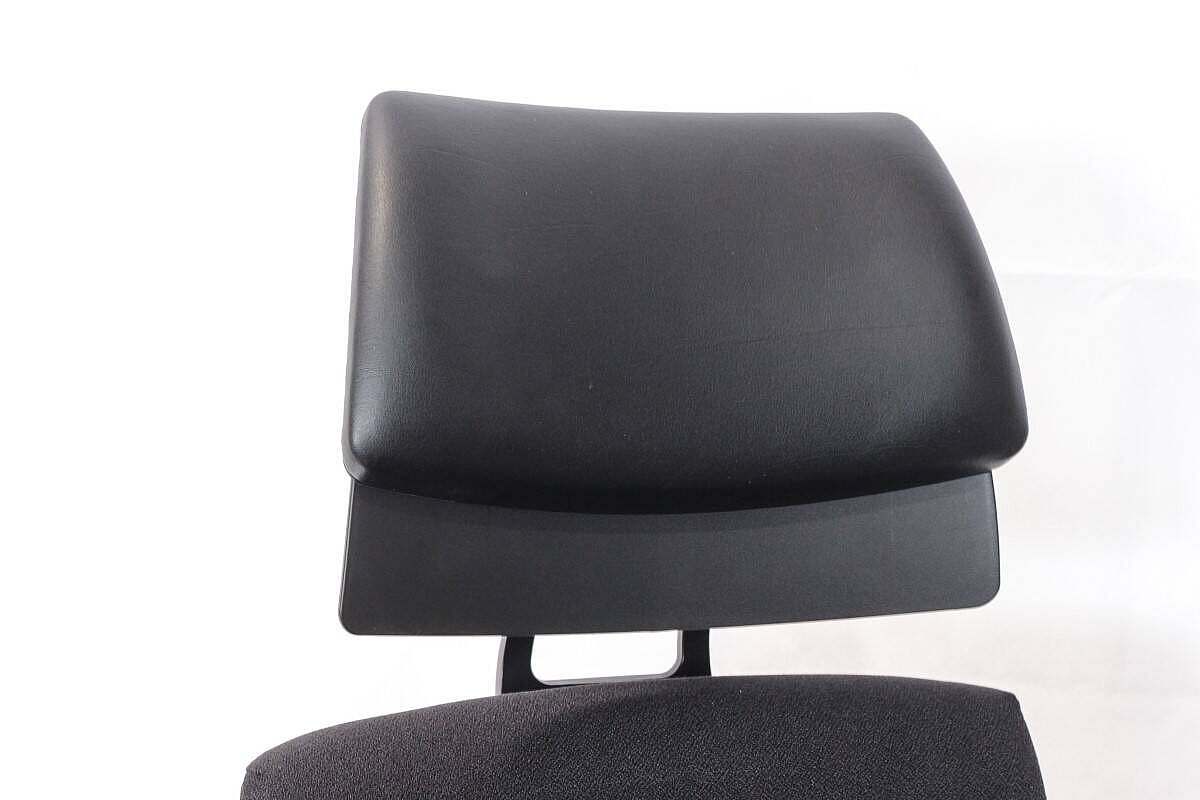 Drehsessel / Chef-Bürodrehstuhl / Interstuhl 'AIMis1' / Kopfstütze Leder / schwarz / Hartbodenrollen - NP 790 EUR