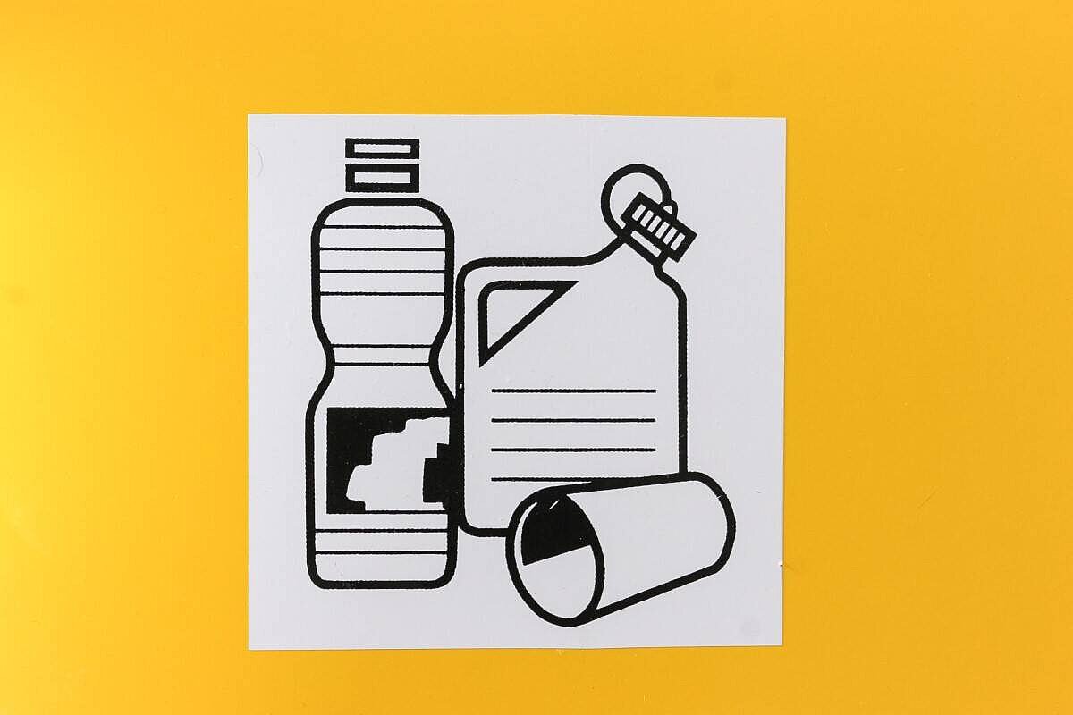 Mülltrennsystem / Wertstoffsammler / VAR Sorting 'WSG 69' / 5 x 90L / Stahlblech verzinkt / weiß