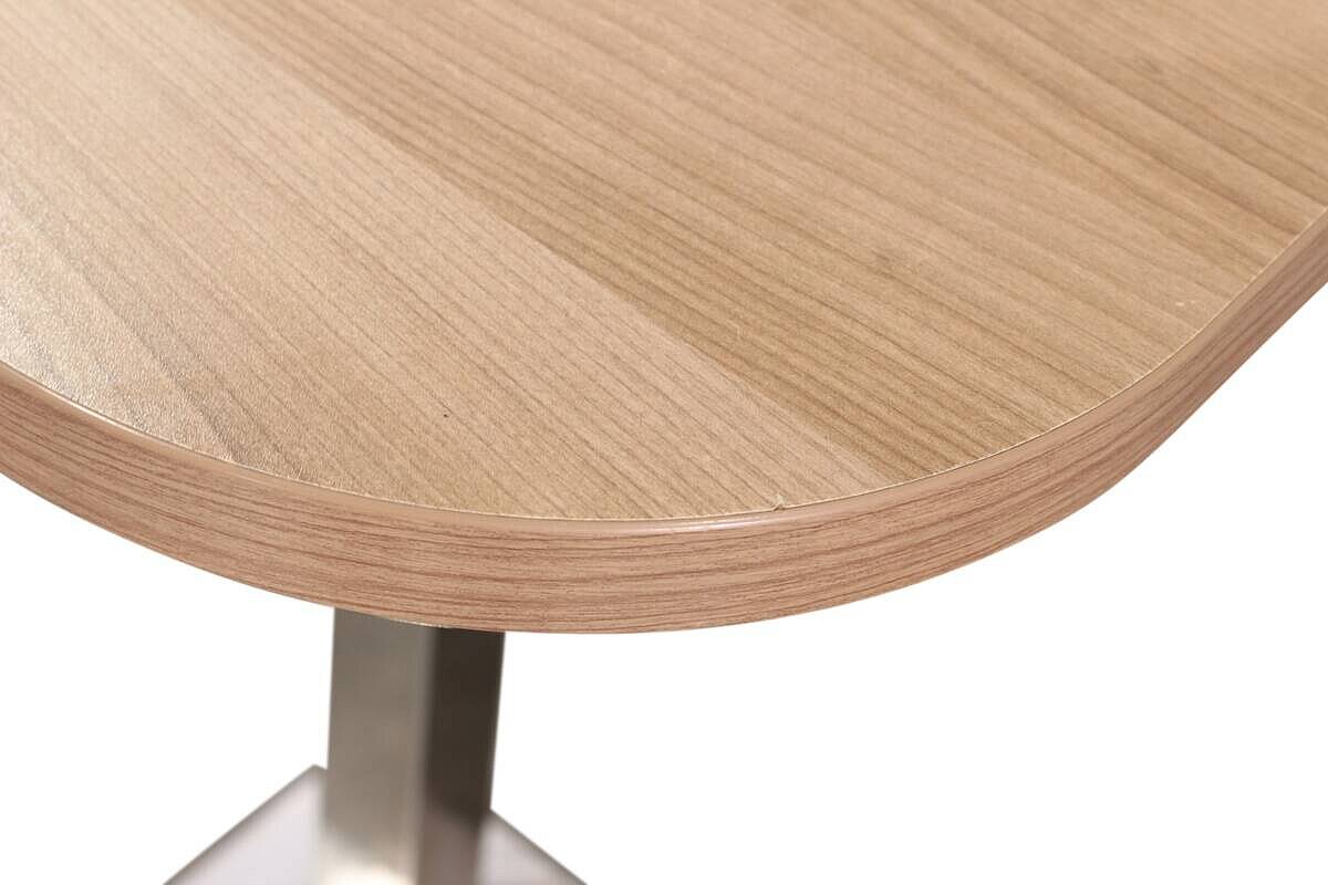 Stehtisch / Hochtisch / 70 x 70 cm / nussbaum / Tellerfuß