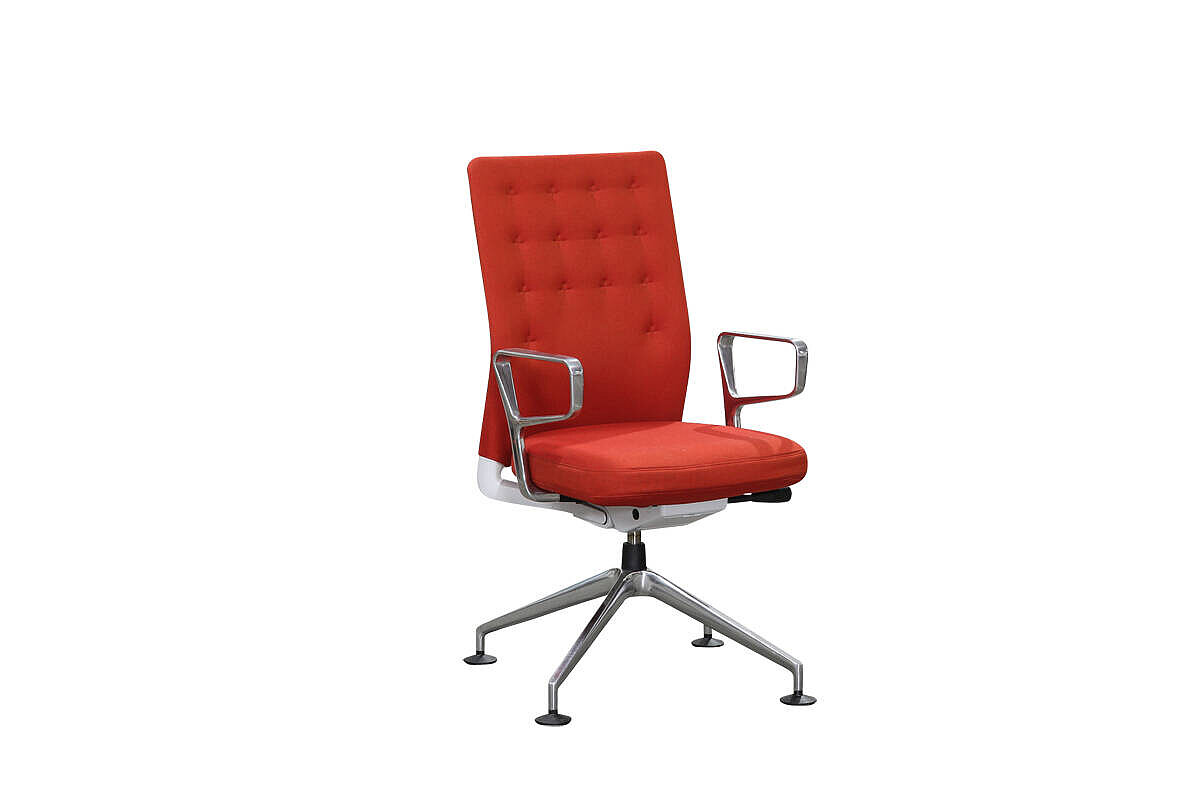 Konferenzstuhl / vitra 'ID Trim' / orangerot