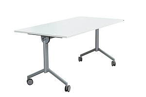 Mobiler Klapptisch / Schulungstisch / Kinnarps 'Foldex' / 160 x 80 cm / weiß
