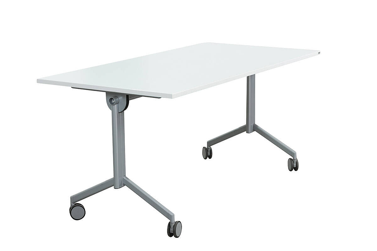 Mobiler Klapptisch / Schulungstisch / Kinnarps 'Foldex' / 160 x 80 cm / weiß