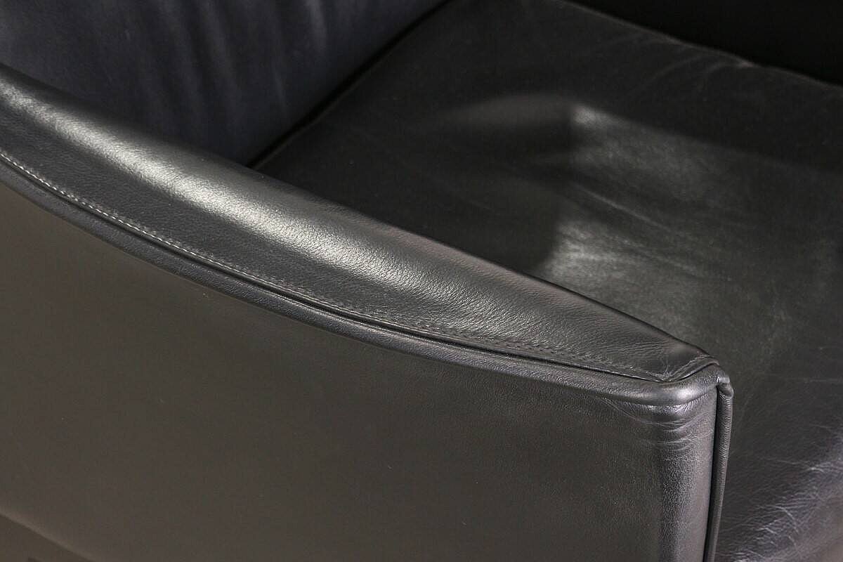 Besucherstuhl / Wittmann 'Sedan' / Leder schwarz