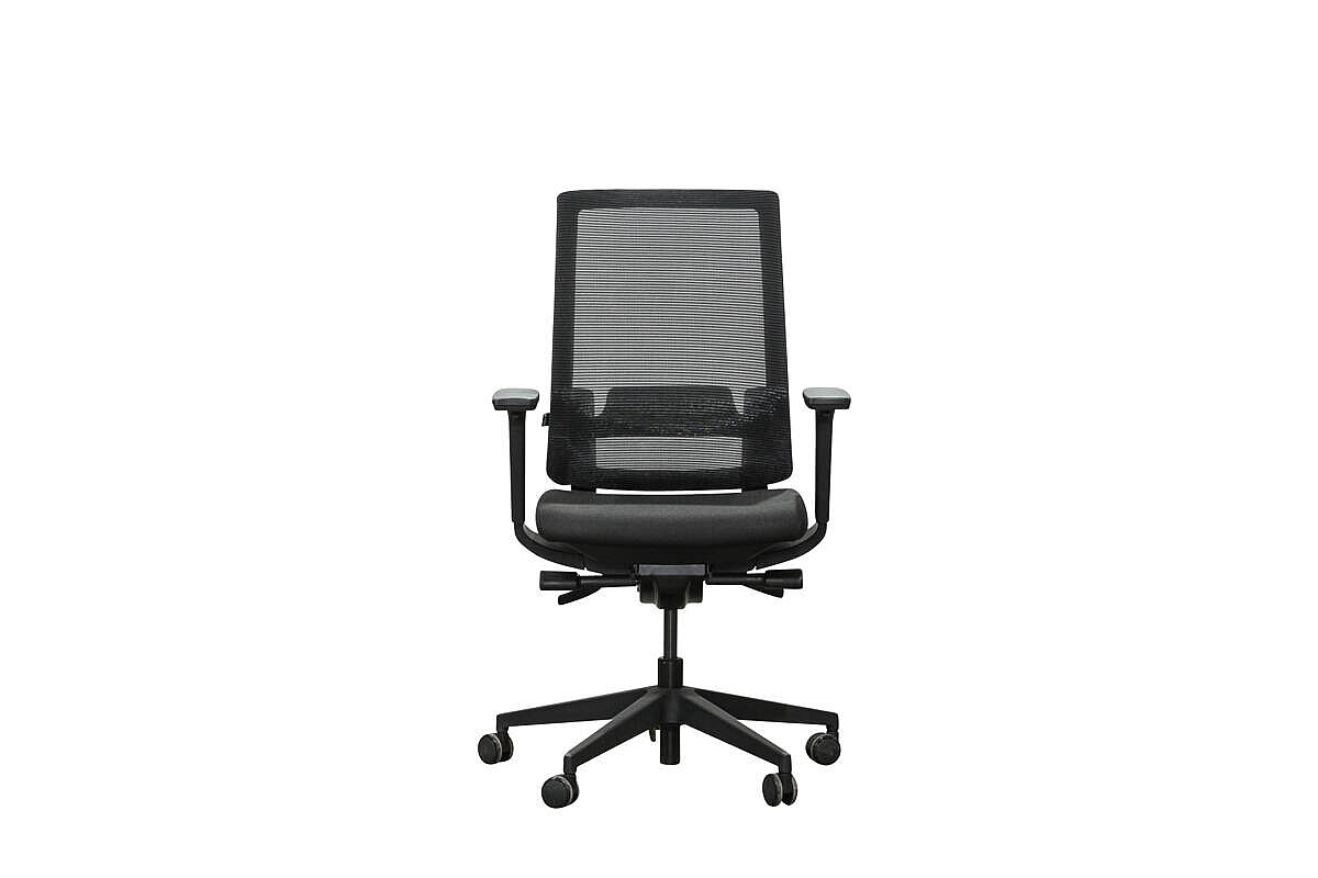 Bürodrehstuhl / 'Caro' / Netzrücken / schwarz
