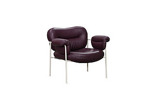 Loungesessel / FOGIA 'Bollo' / aubergine/weiß / NP 3340 EUR