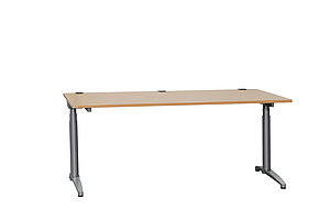 Steh-Sitz-Schreibtisch / Assmann 'Canvaro' / buche / 180 x 90 cm