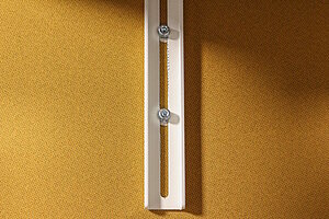 Paneel / König & Neurath 'FLYBY' / 180 cm / Stoff gelb / inkl. Klemmhalter weiß