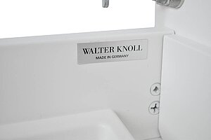Stauraumelement / Standcontainer / Walter Knoll 'Headoffice Mono' / weiß / Verbindungsplatte eiche gebeizt