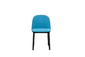 Besucherstuhl / vitra 'Softshell Side Chair' / blau