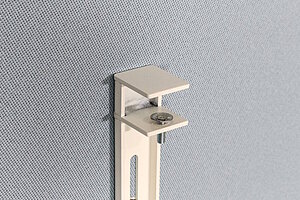 Paneel / König & Neurath 'FLYBY' / 180 cm / Stoff hellblau / inkl. Klemmhalter weiß