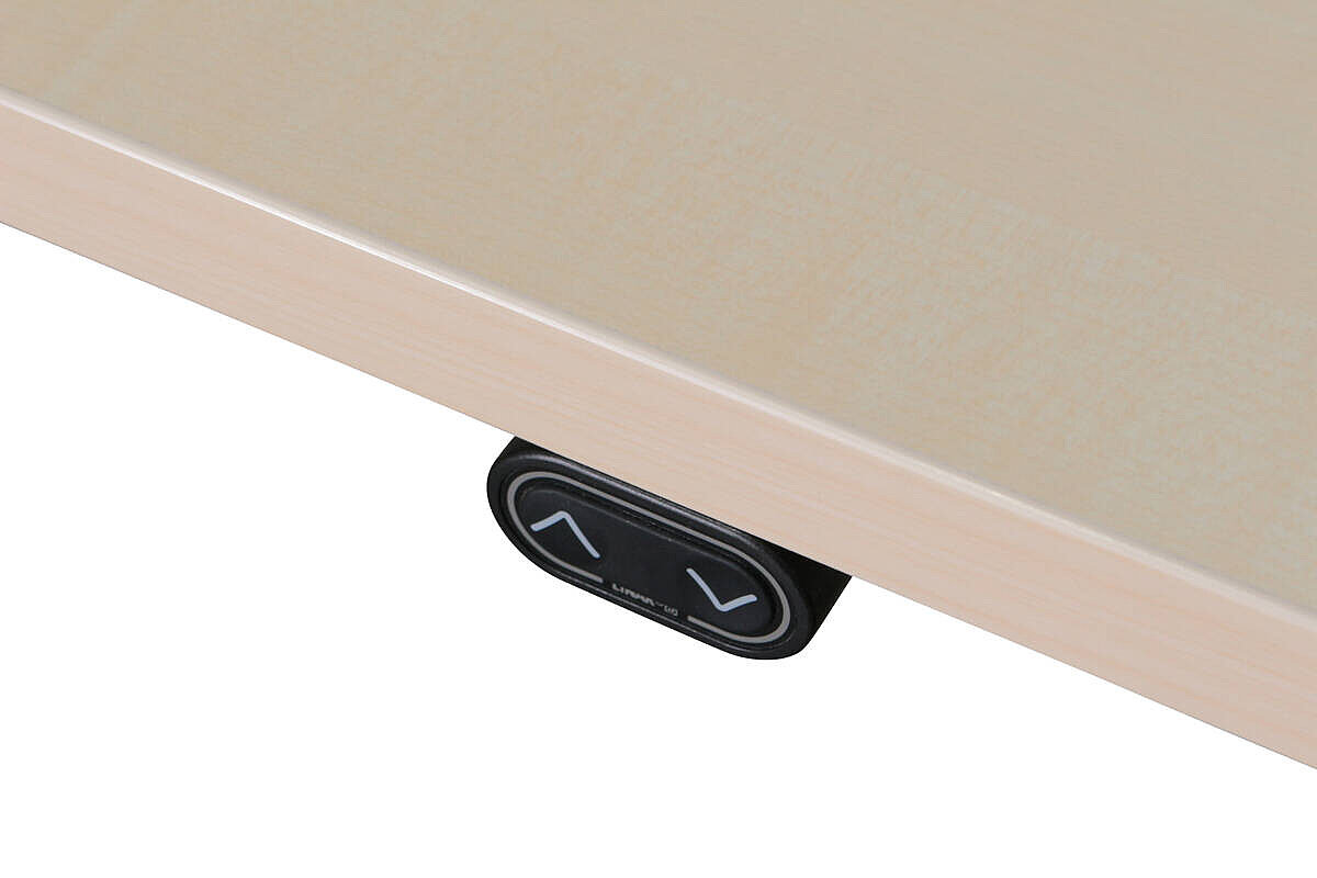 Steh-Sitz-Schreibtisch / Assmann 'Canvaro' / 180 x 80 cm / weiß