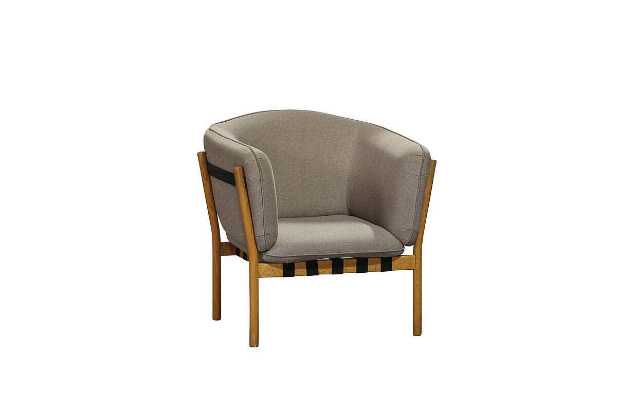 Loungesessel / TON 'DOWEL' / eiche/braun