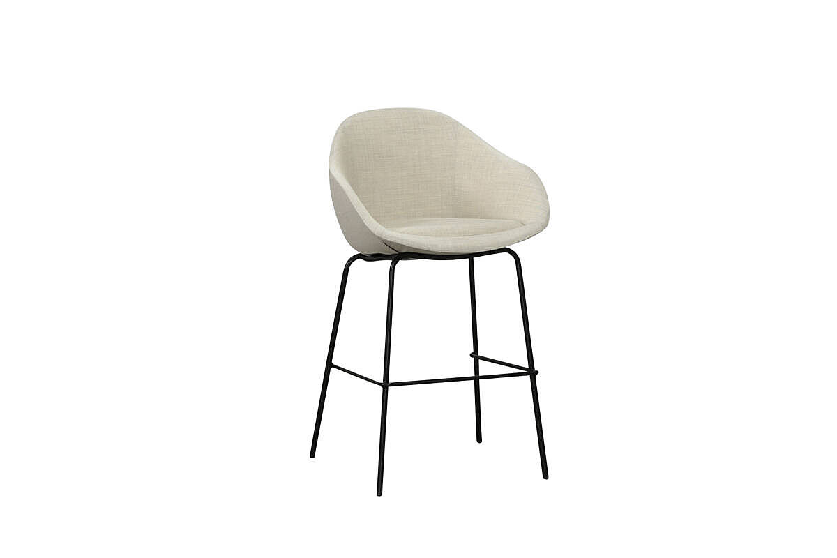 Barhocker / Herman Miller / NaughtOne 'Ruby' / weiß/sand