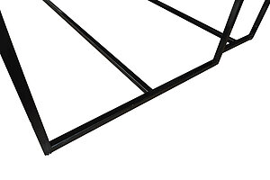 3-tlg. Set / 2 x Sitzbank mit Tisch / eiche hell Massiv / Gestell schwarzgrau