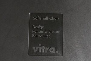 Konferenzstuhl / vitra 'Softshell Chair' / schwarz / NP 879 EUR