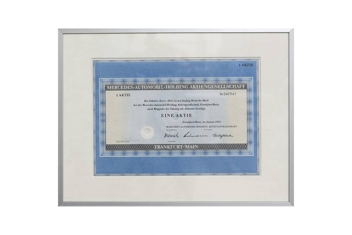 3er Set / Originalaktien / Daimler-Benz / Mercedes