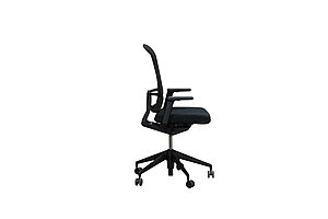 Bürodrehstuhl / vitra 'AM Chair' / Netzrücken / Nero / Hartbodenrollen - NP 875 EUR