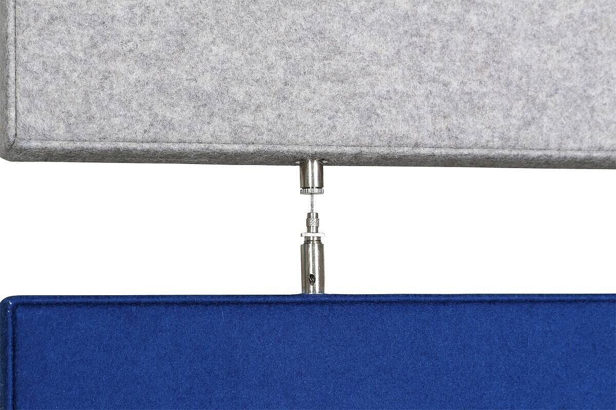 2-tlg. Set Schall-Absorber / grau + blau / Deckenmontage