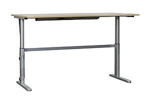 Steh-Sitz-Schreibtisch / Ceka / Cockpitplatte 200 x 90/100 cm / ahorn