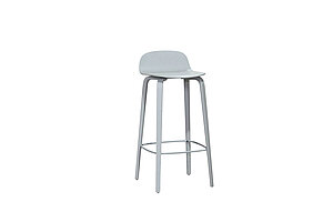 Barhocker / MUUTO 'Visu Bar Stool' / grau