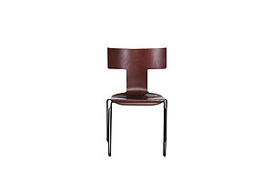 Stapelstuhl / Donghia 'Anziano' / Vintage / T-förmige Rückenlehne / Holz