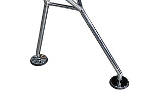 Schreibtisch / Tecno 'Nomos' / HPL Platte schwarz / 200 x 79 cm / Kabelkanal