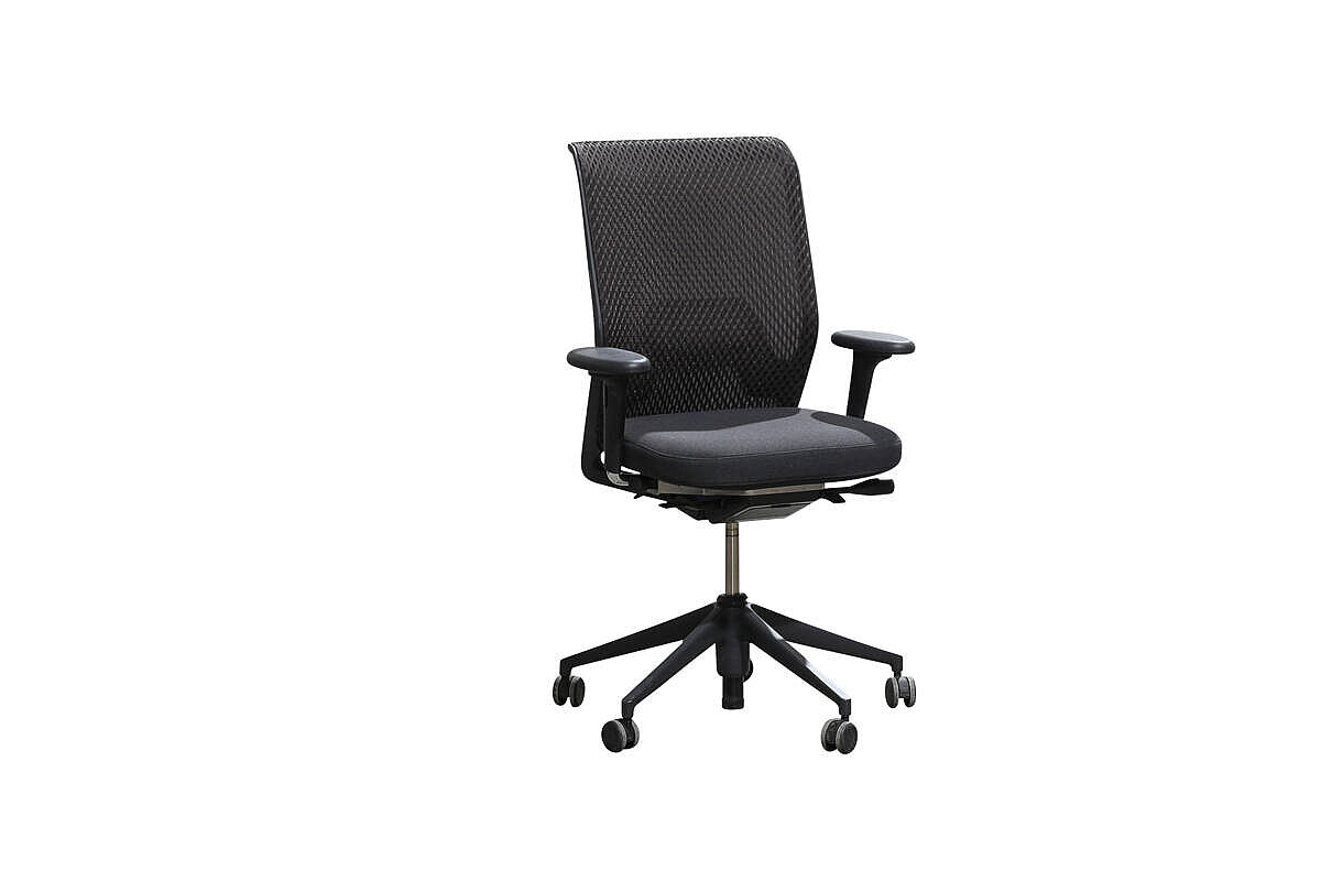 Bürodrehstuhl / vitra 'ID Mesh' / Netzrücken / Asphalt