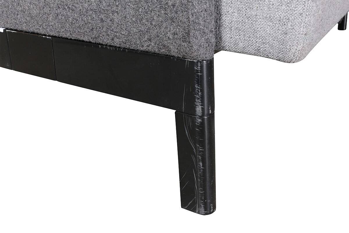 Loungesofa / Ophelis 'Docks' / hellgrau / Einhausung anthrazit / Ablage eiche