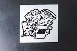 Mülltrennsystem / Wertstoffsammler / VAR Sorting 'WSG 69' / 5 x 90L / Stahlblech verzinkt / weiß