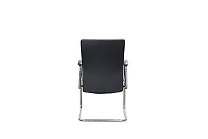 Freischwinger / Interstuhl 'Ataros' / Leder schwarz