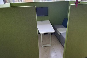 Neuwertig / 'JAZZ SILENT BOX' / Raum-in-Raum-System / Besprechungsinsel / Neupreis 5200 EUR